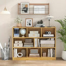 Tangkula 8-Cube Bookcase, Wood 3 Tier Open Storage Bookshelf, Modern Multipurpose Display Cabinet for Living Room, Study, Reading Nook, 48 x 12.5 x 36.5 Inch, Burlywood by CozyNest Decor