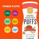 Serenity Kids 6+ Months Grain-Free Allergen-Safe Puffs for Toddlers & Babies - No Grains, Gluten, Nuts, Rice - Organic Veggies, Legumes, Olive Oil, Tomato & Herbs - 6 Count - Can Of Puffs by TinyTreasures Baby Boutique