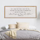 LuZhiQiang Bible Verse Jeremiah 29:11 Wall Art 40"x15" Large Scripture Christian Blessing Decor Plans To Give You Hope And A Future Sign (Wood) by CozyNest Decor