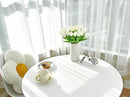 Mandy's Artificial Tulips 20 Stems Pure White PU Faux Flowers for Wedding Home Decor 13.5 Inch