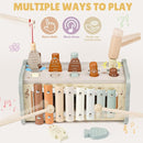 Joyreal Wooden Montessori Toys for 1 Year Old - Hammering Pounding Toy with Xylophone & Fishing Game - Educational Toddler Activities for 1 2 3 Year Old Christmas Birthday Gifts by TinyTreasures Baby Boutique