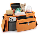 Accmor Universal Stroller Organizer with Insulated Cup Holder Detachable Phone Bag and Shoulder Strap,Stroller Bag Caddy Organizer Fits for Uppababy, Baby Jogger, Britax Strollers by TinyTreasures Baby Boutique