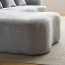 Modular L-Shape Sectional Sofa With Curved Chaise by HouseOfZazla