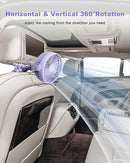 Stroller Fan Clip on for Baby, 4000mAh Rechargeable Battery Operated, Flexible Tripod, 3 Wind Speed, 360° Rotatable, Small Portable Fan for Car Seat Crib Backseat Beach Travel Camping, Purple by TinyTreasures Baby Boutique