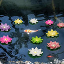 12 PCS Waterproof Floating Lotus Light - Diwali 5 Inch Floating Flower Light Battery Operated Water Activated Warm White Light Pool Flower Lamp Wedding,Anniversary,Garden Decoration(Mix-Color) by GreenHaven Gardens