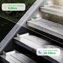 T-SUN Solar Step Light Outdoor, 6 Pack Solar Stair Lights, 6000K Step Lights Outdoor Solar Powered Waterproof LED Outdoor Solar Lights for Steps Deck Court Garden Balcony Patio Stair Porch by GreenHaven Gardens