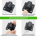2 Pack Password Rotary Hasp Locks, Collapsible Solid 304 Stainless Steel File Cabinet Lock Desk Drawer Lock, for 90 Degree and 180 Degree Drawers, Dabinets, Doors, Flip Barn Door, Outdoor (Black) by TinyTreasures Baby Boutique