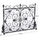 Darcie Wrought Iron Fireplace Screen Ornate Design by HouseOfZazla