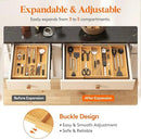 Lifewit Utensil Organizer for Kitchen Drawer, Expandable Cooking Utensil Tray, Bamboo Cutlery Silverware Flatware Holder, Adjustable Spatula Tools Gadget Storage Divider, 28 x18.5 x 2 inches, Natural by CozyNest Decor