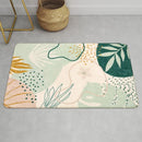 Lahome Green Washable Area Rug - 2x3 Botanical Print Small Rug Modern Abstract Non-Slip Minimalist Art Area Rug Accent Distressed Throw Rugs Floor Carpet for Living Room Bedroom Entryway Rug by TinyTreasures Baby Boutique
