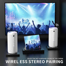 Ortizan Portable Bluetooth Speaker: IPX7 Waterproof, 24W Loud Sound, Deep Bass, Bluetooth 5.3, LED Lights, Wireless Stereo Pairing, 30H Playtime, for Home/Outdoor/Party/Beach, Birthday Gift (White) by TinyTreasures Baby Boutique