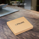 Polare Luxury RFID Blocking Leather Passport Holder Travel Wallet For Men and Women (Coffee with AirTag Slot) by TinyTreasures Baby Boutique