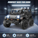 Hikole 24V 4x4 Ride on Toys for Big Kids - 4WD/2WD Switchable 2 Seater Battery Car with Remote Control, 4x200W Motors, 5 Mph Max Speed, Music, Electric Car for Boys Girls, Black by TinyTreasures Baby Boutique