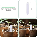 JERIA 50-Pack 3.15 Inch Peat Pots for Seedling with 50 Pcs Plant Labels,Outdoor Garden Germination Nursery Pots,Biodegradable Seed Starter Pots Kits by GreenHaven Gardens