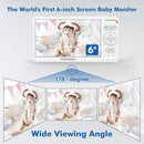 HelloBaby Baby Monitor with 6" World First IPS Screen 30-Hrs Battery, No WiFi Video Baby Monitor Camera and Audio, Remote Pan/Tilt/Zoom, ECO, VOX, 2-Way Talk, Night Vision, 1000ft, Portable for Travel by TinyTreasures Baby Boutique
