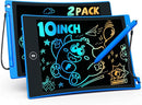 TEKFUN 2 Pack LCD Writing Tablet with Anti-Lost Stylus, 10in Erasable Doodle Board Coloring Drawing Pad for Kids, Car Trip Educational Toys Birthday Gift for 3 4 5 6 7 Girls Boys Toddler (2*Blue) by TinyTreasures Baby Boutique