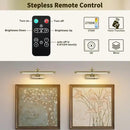 Wireless Picture Lights Rechargeable Gallery Lighting Battery Picture Frame Light with Remote and Timer, Adjustable Art Light for Paintings, Portraits, Antique Bronze Finish 16'' Inch 3W 2700K by CozyNest Decor