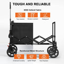 Navatiee 140L Wagon Cart Foldable, Large Capacity Collapsible Wagon with Smallest Folding Design, Utility Grocery Cart for Camping Shopping Sports, Black by GreenHaven Gardens