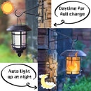 Dynaming 4 Pack Solar Flame Wall Lanterns Outdoor, Solar Powered Wall Mounted Sconce Lights, Flickering Flame LED Light Auto On/Off Hanging Lights, Waterproof for Garage Stair Patio Porch Yard by CozyNest Decor