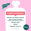 Serenity Kids 6+ Month Salmon Baby Food Pouches - BPA-Free Wild Caught Salmon & Organic Butternut Squash & Beet - No Added Sugar & High Protein - 3.5 Oz, 6 Pack by TinyTreasures Baby Boutique