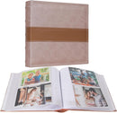 RECUTMS Photo Album 4x6 200 Photos with Writing Space Photo Book,Leather Cover Picture Album with Memo Areas for Wedding Anniversary Family Baby Couple Valentines Graduation Travel (Light Coffee) by TinyTreasures Baby Boutique
