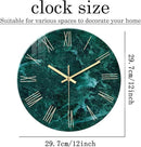 Teal Glass Wall Clock Battery Operated 16 Inch Modern Clock for Living Room Decor Large Wall Clock Silent by CozyNest Decor