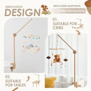 HI BABY MONMENT Crib Mobile Arm - Rotating Baby Mobile Hanger, Natural Beech Wood, Mobile Stand for Crib Nursery Decor, Perfect for Baby Girl or Boys by TinyTreasures Baby Boutique