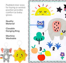 The Peanutshell Unisex Baby Play Gym & 7-in-1 Play Mat - Playmat Baby Toys 0-6, 6-12 Months Tummy Time Mat with Hanging Toys, Soft Padded for Newborns, Infants - Montessori Elephant by TinyTreasures Baby Boutique