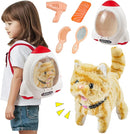 Walking Cat Toy for Kids with Backpack,Electronic Pet Puppy W/Walking&Barking,Interactive Plush Stuffed Toys,Puppy Pet Care Gifts for Girls Boys Toddlers 3 4 5 Year Old Boys by TinyTreasures Baby Boutique