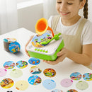 Kids Phonograph Toddler Record Player， with 96 Learning Cards, Early Education Machine Record Player Music Box Storyteller pop Speakers, Gift for Boys and Girls by TinyTreasures Baby Boutique