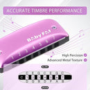 BabyFat 7 Hole Blues Mini Harmonica Set,Diatonic Harmonica with free lanyards,Gifts for Professional Players and Beginners,Easy-playing Musical Instrument(Key of D） by TinyTreasures Baby Boutique