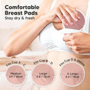 Organic Nursing Pads - 14 Washable Viscose Derived from Bamboo Breastfeeding Pads, Wash Bag, Reusable Breast Pads for Breastfeeding, Nipple Pads for Breastfeeding Essentials (Lovelle, M 3.9") by TinyTreasures Baby Boutique