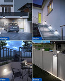 Peasur Solar Powered Lights Outdoor, 140LED 16Pack Motion Sensor Light Outside, IP65 Waterproof Fence Security Lighting with 3 Modes for Yard Wall Garden Cool White by GreenHaven Gardens