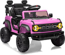 12V Electric Ride on Toys for Toddler, Ford Bronco Raptor Kids Ride on Car with Remote Control, 12 Volt Battery Powered Cars for Children with Smooth Start, Bluetooth (12V, Pink) by TinyTreasures Baby Boutique