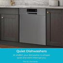 Kenmore 24" Built-in Stainless Steel Tub Dishwasher EasyFlex 3rd, SmartWash, UltraWash Plus, TurboDry, and Adjustable Rack, Energy Star Certified, Fingerprint Resistant by CozyNest Decor