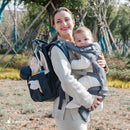BabbleRoo Grow Carrier – Safety-Certified 6-in-1 Baby Carrier with Hip Seat, Ergonomic & Adjustable Toddler Carrier 7-50 lbs with Hip Support, Hood for Sun Protection, Newborn to Toddler, Black by TinyTreasures Baby Boutique