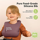 KeaBabies 2-Pack Silicone Baby Bibs for Eating - Sturdy Food-Grade Silicone Bibs for Babies Girl, Boy, Large Food Catcher, Clean & Put On Easily, Waterproof Toddler Feeding Essentials (Rocky) by TinyTreasures Baby Boutique