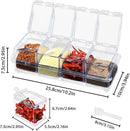 Clear Spice Containers, 4 Pieces Condiment Container with Lids for Salt Sugar, Acrylic Spice Rack Spice Container with Spoon by CozyNest Decor