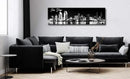 DJSYLIFE San Diego Skyline Wall Art Black and White Night View USA Cityscape California Pictures Artwork Painting Poster for Bedroom Office Decoration Stretch Framed Ready to Hang 13.8"x47.3" by CozyNest Decor