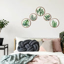 Qunclay 5 Pcs Wall Art Decor Wooden Living Room Wall Decor Bohemian Hanging Farmhouse Geometric 10'' and 8'' Aesthetic Wood Minimalist Posters for Bedroom(Leaves) by CozyNest Decor