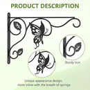 2 Pack Heavy Duty Plant Hooks for Hanging - 12 Inch Metal Wall Hangers Indoor/Outdoor, Sturdy Plant Bracket for Bird Feeders, Planters, Lanterns, Wind Chimes - Patio, Garden, Home Decor (Black) by GreenHaven Gardens