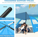 Gorich Beach Tent with Canopy - Easy Setup 3-4/5-6/7-8 Person Portable Sun Shelter, UPF 50+ UV Protection Sun Shade, Lightweight & Compact Beach Cabana for Family Travel by TinyTreasures Baby Boutique