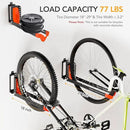 Swivel Bike Rack Wall Mount, Bike Hangers for Garage, Space-Saving Vertical Bike Holder, Holds up to 77 lbs, Bicycle Wall Hanger Storage, No Heavy Lifting Required Indoor Hanging Bike Rack-Orange