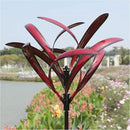 82 inch Wind Spinners Outdoor - Extra Large Metal Wind Sculptures & Spinner with Stake, Big Clearance Windmills for The Yard and Garden, Tall Yard Art Decor-Burgundy Red by CozyNest Decor