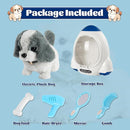 Robot Dog Toy for Kids,Electronic Pet Puppy W/Walking&Barking,Pet Care Pretend Play Set,Interactive Plush Stuffed Toys with Backpack, for Boys,Girls,Toddlers by TinyTreasures Baby Boutique
