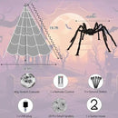 Halloween Spider Web Lights 550 LED Lighted Spider Web 16.4Ft Giant Halloween Decorations Light up with 8 Lighting Modes Waterproof & Timer for Indoor Outdoor House Haunted Yard Decor, Orange & Purple by CozyNest Decor