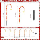 22" Candy Cane Lights Outdoor Pathway 2PK 12 PCS Candy Cane Christmas Decorations 8 Modes Solar Candy Cane Lights with Star Total 15FT Christmas Pathway Lights Outdoor for Xmas Yard Garden Walkway by GreenHaven Gardens