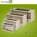 New Age Pet ECOFLEX 24-Inch Mojave Reptile Lounge in Maple - Durable Wood Plastic Composite Habitat with Ventilated Side Panels, Removable Sliding Glass Doors, and Mesh Screen Top by CozyNest Decor