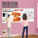 Magnetic Whiteboard Paper for Wall 46.3" x 18" Adhesive Magnetic Dry Erase White Board Sticker with 36 Magnet Letters 6 Markers for Kid Removable Peel and Stick Whiteboard Wallpaper Roll by TinyTreasures Baby Boutique