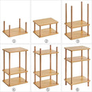 IBUYKE 3-Tier Side Table, Solid Wood Tall End Table with Storage Shelves, Nightstand Bedside Table for Living Room Bedroom Office, No-Tool Assembly, Natural UWST003N by CozyNest Decor